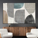 Canvas Print Wall Art Abstract Art Boho, Framed Boho Decor