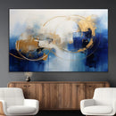 Navy Blue Abstract Wall Art Canvas Print
