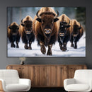 Buffalo Wall Art Canvas Print, American Bison Herd Wall Art by MyGreatCanvas | Canvas Wall Art Prints | Photo Prints & Wall Decor