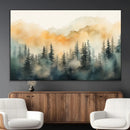 Abstract Forest Print - Mountain Wall Art | Autumn Landscape