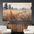 Golden Fields Canvas Wall Art Print – Serene Landscape of