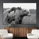 Bear and Cub Wall Art Canvas | 399 Bear Cub