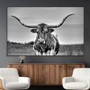 Texas Longhorn Cow Wall Art, Texas Longhorn Canvas, Cattle