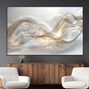 Abstract art Grey and Gold Lines Wall Art