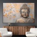Abstract Buddha Statue Wall Art Canvas Print - Modern