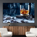 Whiskey Ice Wall Art Canvas Print