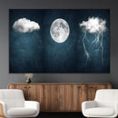 3 Piece Indigo Cloud Wall Art, Thunderstorm Moon Cloud by MyGreatCanvas | Canvas Wall Art Prints | Photo Prints & Wall Decor