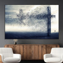 Jesus and the Fading Cross Wall Art Print – Symbol of Faith, by MyGreatCanvas | Canvas Wall Art Prints | Photo Prints & Wall Decor