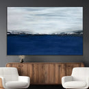 Navy Blue Abstract Wall Art Canvas Print