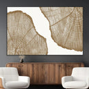 Rustic Brown Tree Ring Wall Art Canvas Print – Framed and