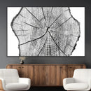 Rustic Tree Ring Wall Art Canvas Print – Framed and Ready to