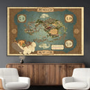 Avatar Wall Art: The Last Airbender Vintage Map - Wall Art