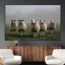 Flock of Sheep in a Mystical Fog – Pastoral Wall Art Canvas by MyGreatCanvas | Canvas Wall Art Prints | Photo Prints & Wall Decor
