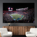 Ben Hill Griffin Stadium Night Game Triple Canvas Wall Art -