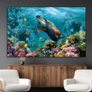 Sea Turtle and Coral Reef Triptych Wall Art – Vibrant by MyGreatCanvas | Canvas Wall Art Prints | Photo Prints & Wall Decor