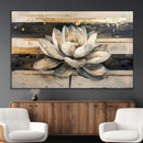 Abstract Lotus Flower Wall Art Canvas Print, Meditation Yoga