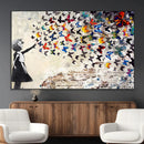 Banksy Graffiti Wall Art Canvas Print: Girl Releasing