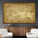 Vintage Game of Thrones Map Wall Art | Westeros and Essos