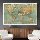 Push Pin World Map Canvas Print – Travel Tracker Wall Art