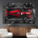 Ferrari Pit Stop Canvas Wall Art – Precision and Speed