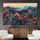 Colorful Abstract Landscape Wall Art Print Canvas - Vibrant
