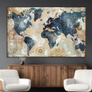 World Map Canvas Print – Framed Wall Art for Couples, by MyGreatCanvas | Canvas Wall Art Prints | Photo Prints & Wall Decor