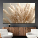 Pampas Grass Canvas Wall Art - Elegant Neutral Decor for