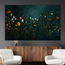 Framed Wildflower Field Wall Art, Framed Vintage Botanical