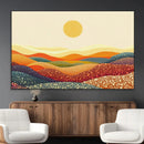 YAYOI KUSAMA Colorful Dot Art Landscape Canvas - Framed