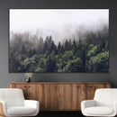 Misty Forest Wall Art | Foggy Forest Canvas Print | Large