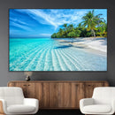 Tropical Beach Wall Art Canvas Print - Serene Ocean