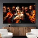 Religious Canvas Wall Art Print - Madonna and Child with