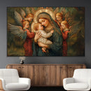 Mary Jesus Canvas Wall Art Print - Madonna and Child with