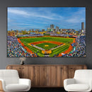 Wrigley Field Chicago Cubs Panoramic Canvas Print –