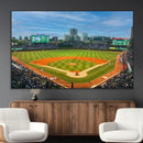 Wrigley Field Chicago Cubs Panoramic Canvas Print –