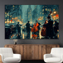 Urban Night Jazz Wall Art Canvas Print – Moody Rain-Soaked by MyGreatCanvas | Canvas Wall Art Prints | Photo Prints & Wall Decor