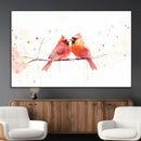 Cardinal Bird Canvas Wall Art - Male and Female Cardinal by MyGreatCanvas | Canvas Wall Art Prints | Photo Prints & Wall Decor