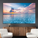 Ocean Sunset Canvas Wall Art Print – Tranquil Seascape