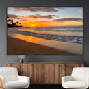 Sunset Wall Art Print - Stunning Beach Sunset Canvas Artwork