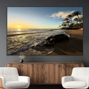 Tropical Beach Wall Art - Stunning Ocean Sunset Canvas Print