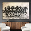 Running Horses Wall Art Canvas Print – Framed Monochrome by MyGreatCanvas | Canvas Wall Art Prints | Photo Prints & Wall Decor