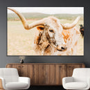 Texas Longhorn Wall Art Canvas Print – Framed Speckled Cow by MyGreatCanvas | Canvas Wall Art Prints | Photo Prints & Wall Decor
