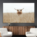Texas Longhorn Wall Art Canvas Print – Framed Lone Cattle by MyGreatCanvas | Canvas Wall Art Prints | Photo Prints & Wall Decor