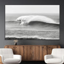 Monochrome Seascape Wall Art Canvas Print – Framed Surf Wave by MyGreatCanvas | Canvas Wall Art Prints | Photo Prints & Wall Decor