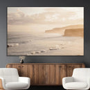 Misty Coastal Wall Art Canvas Print – Framed Golden Sunset by MyGreatCanvas | Canvas Wall Art Prints | Photo Prints & Wall Decor