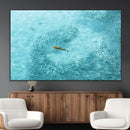 Fish Swarm Wall Art Canvas Print – Framed Aerial Shark and by MyGreatCanvas | Canvas Wall Art Prints | Photo Prints & Wall Decor