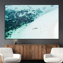 Minimal Beach Wall Art – Framed Ocean Swimming Canvas by MyGreatCanvas | Canvas Wall Art Prints | Photo Prints & Wall Decor