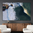 Ocean Wave Wall Art – Aerial Coastal View Canvas Artwork, by MyGreatCanvas | Canvas Wall Art Prints | Photo Prints & Wall Decor