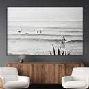 Surfer Silhouette Wall Art Canvas Print – Framed Calm Ocean by MyGreatCanvas | Canvas Wall Art Prints | Photo Prints & Wall Decor
