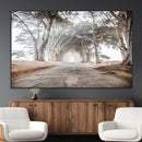 Cypress Tunnel Wall Art – Framed Misty Road Canvas Artwork, by MyGreatCanvas | Canvas Wall Art Prints | Photo Prints & Wall Decor